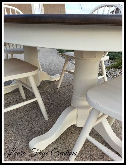 dining room table set in spanish oak and limestone, painted furniture, repurposing upcycling