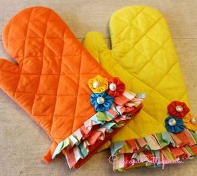embellished oven mitts, crafts, how to, kitchen design
