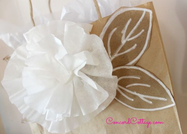 coffee filter gift wrap, crafts, how to, repurposing upcycling