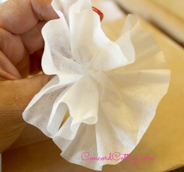 coffee filter gift wrap, crafts, how to, repurposing upcycling