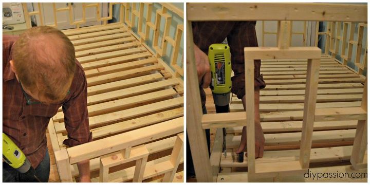 build a modern day bed from plain old lumber, bedroom ideas, diy, how to, painted furniture, woodworking projects