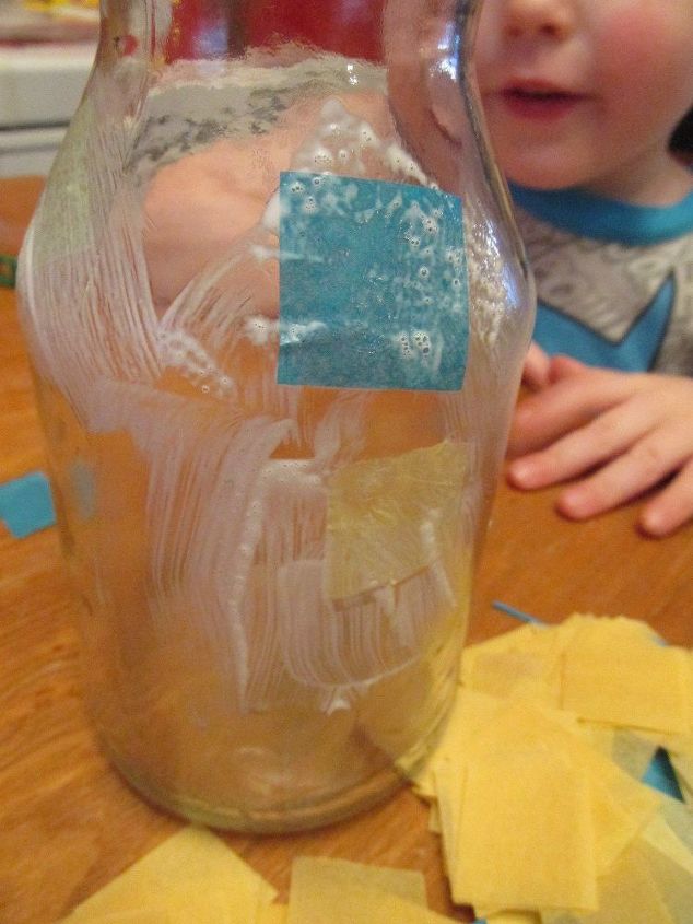 jarra reciclada para vaso