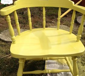 how to upcycle an old chair, how to, painted furniture, How the chair looked after 3 light coats
