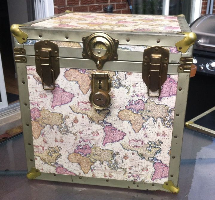 q need ideas on transforming this chest trunk, painted furniture, repurposing upcycling, What type of cleaners to Use to clean inside and Outside of the chest trunk