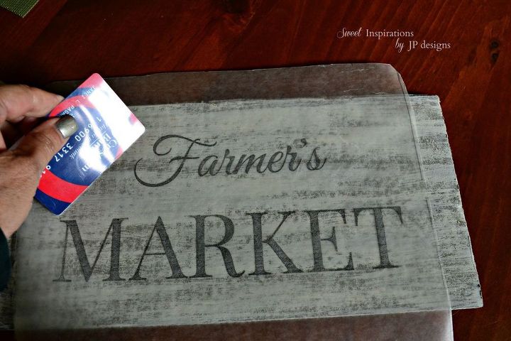 how i made a fake distressed sign out of a flap from a cardboard box, crafts, how to, repurposing upcycling