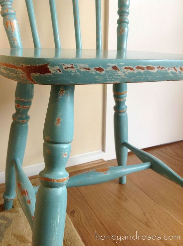makeover of a pine kitchen chair with chalk paint, chalk paint, painted furniture