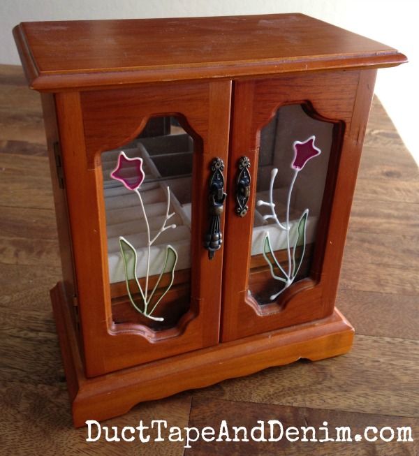 vintage jewelry cabinet makeover, crafts, organizing