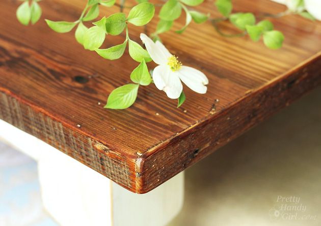 mesa rustica de madera de granja con madera recuperada buildit