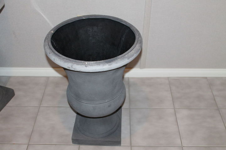 q what can i place inside this planter in order to use less soil, container gardening, gardening, home decor
