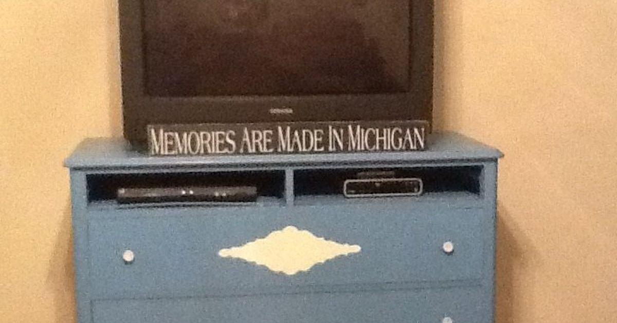 Painted Dresser Turned Media Center Hometalk