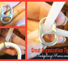 how to create a double hanger with can tabs, closet, how to, repurposing upcycling, storage ideas