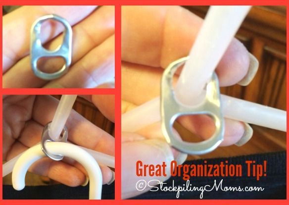 how to create a double hanger with can tabs, closet, how to, repurposing upcycling, storage ideas