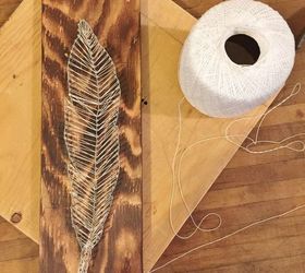 diy feather string art, crafts, how to, wall decor