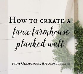 how to create a faux farmhouse planked wall, bathroom ideas, diy, how to, small bathroom ideas, wall decor, woodworking projects