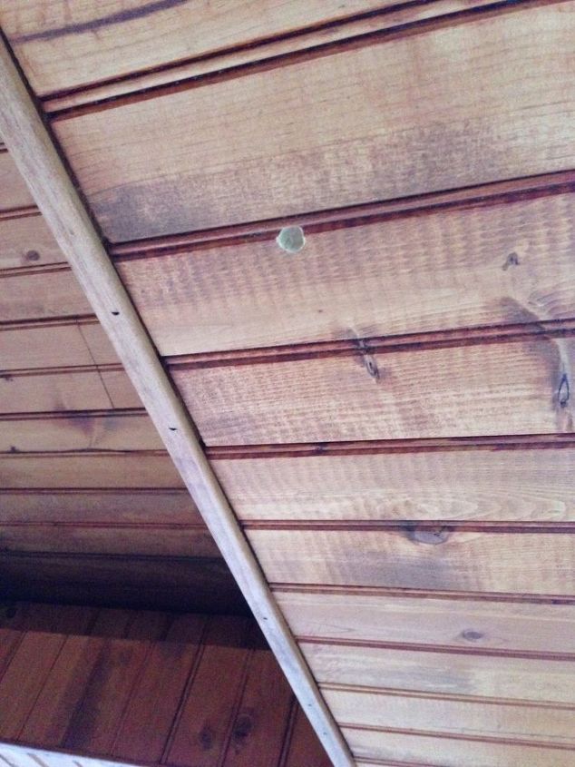 how do i keep carpenter bees from boring holes in my new outdoor space, Carpenter bee holes Seven so far