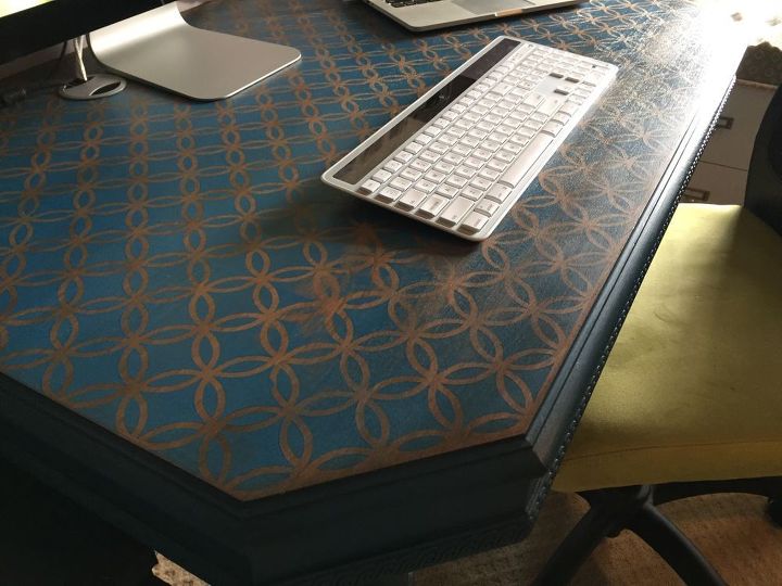 dining room table converted to desk, how to, painted furniture, repurposing upcycling