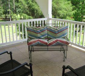 repurpose damaged patio umbrella, outdoor furniture, outdoor living, repurposing upcycling, reupholster