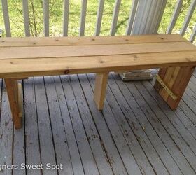 weathered wooden bench, diy, outdoor furniture, painted furniture, woodworking projects