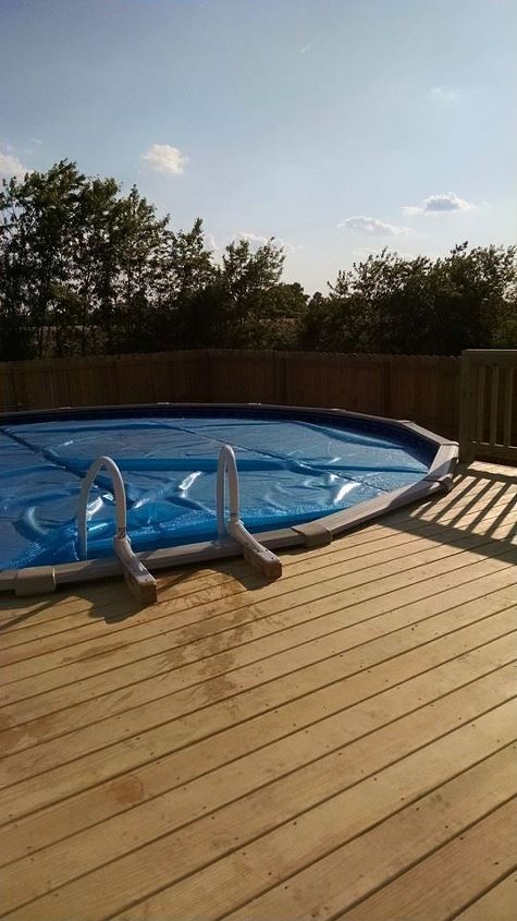 q ok paint experts new deck installed for our salt water pool paint, decks, outdoor living, painting, pool designs