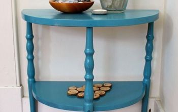 Vintage Demilune Console Table Makeover