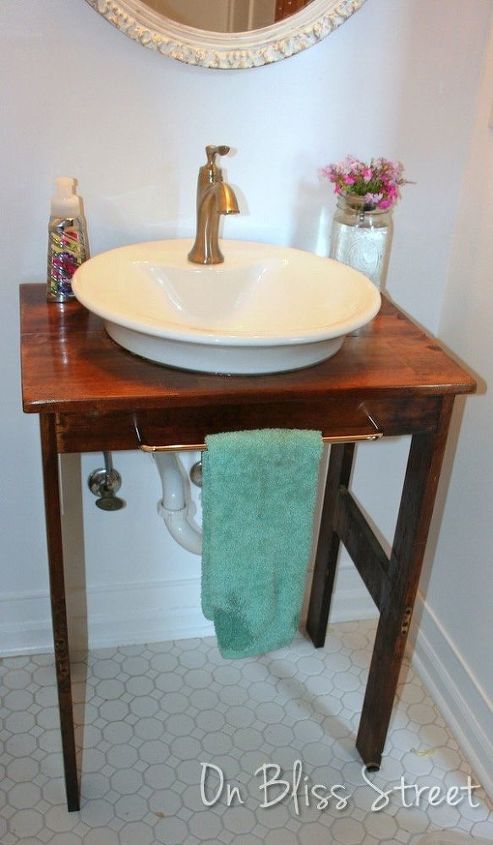 how to make a vanity from a single board, bathroom ideas, diy, how to, repurposing upcycling, woodworking projects