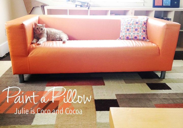 create eye catching accent pillows with paint a pillow, crafts, how to, reupholster