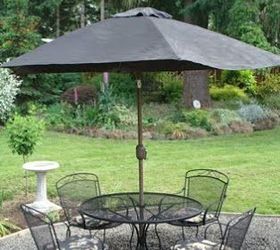 refresh a faded outdoor umbrella with spray paint, outdoor furniture, painting, repurposing upcycling