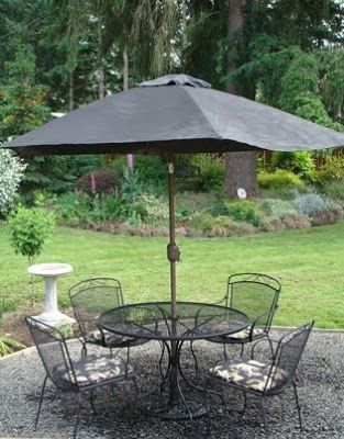 refresh a faded outdoor umbrella with spray paint, outdoor furniture, painting, repurposing upcycling