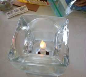 candle holder made from 6 ashtrays