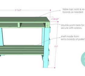 two pallet potting bench, gardening, outdoor furniture, painted furniture, pallet, repurposing upcycling