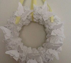 paper butterfly mobile wreath, crafts, wreaths