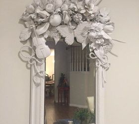 white diy mirror artist inspired, crafts, painted furniture, wall decor, My White DIY Mirror