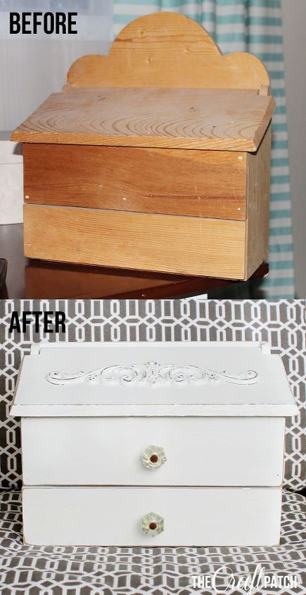 wooden mailbox to shabby chic charging station, crafts, repurposing upcycling, shabby chic, storage ideas