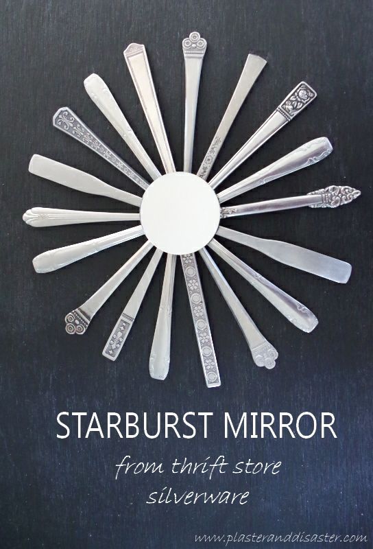 diy sunburst mirror from thrifted silberware, crafts, how to, repurposing upcycling, wall decor