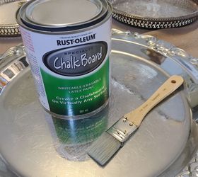 Silver Serving Tray Chalkboard Hometalk