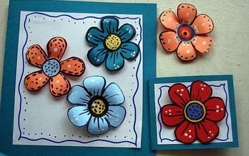 Paper Flowers- Colorful Flowers- Scrapbooking or Cards, Crafty Things