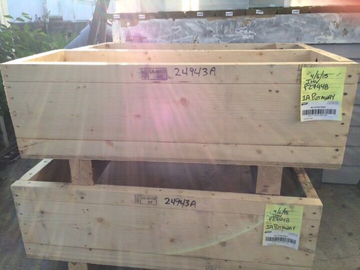 q repurposing wood packing crates in the garden, container gardening, gardening, repurposing upcycling