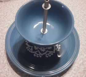 repurposed old dinnerware to make a makeup and jewelry organizer, crafts, how to, organizing, repurposing upcycling