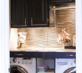 glam laundry room makeover for under 300, laundry rooms, storage ideas, wall decor