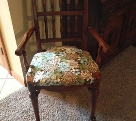 reupholstered chairs, painted furniture, repurposing upcycling, reupholster