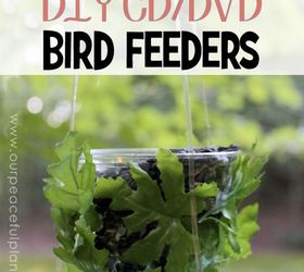 make birdfeeders from cd dvds plastic cups, crafts, how to, outdoor living, pets animals, repurposing upcycling
