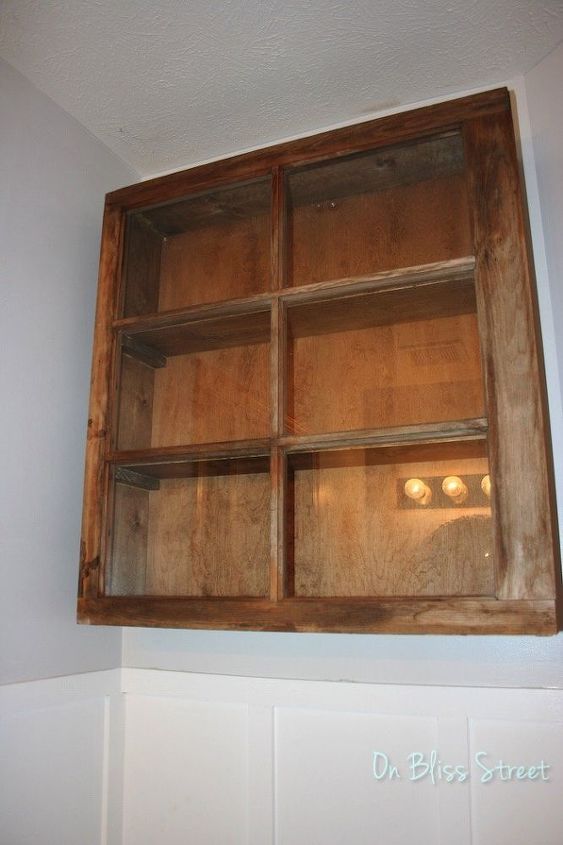 how to make a cabinet using an old window super easy and gorgeous, bathroom ideas, how to, repurposing upcycling, small bathroom ideas, storage ideas, woodworking projects