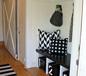 modern entryway makeover, closet, foyer, organizing, wall decor