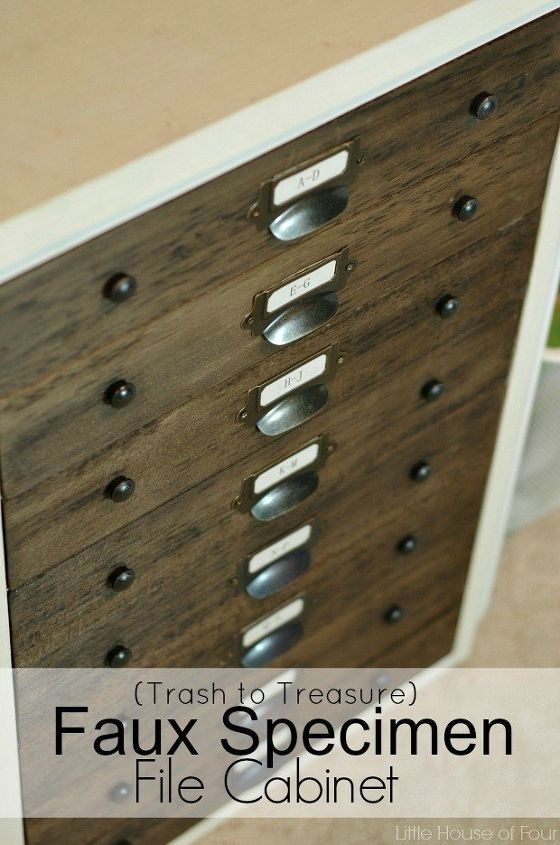 file cabinet turned faux specimen cabinet, organizing, painted furniture, repurposing upcycling, storage ideas