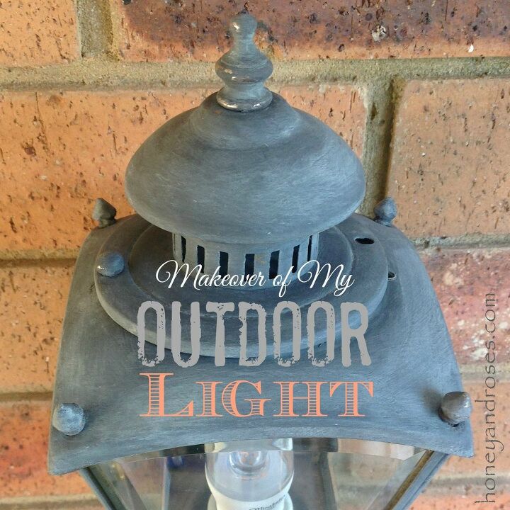 makeover of outdoor light, chalk paint, lighting, outdoor living, painting