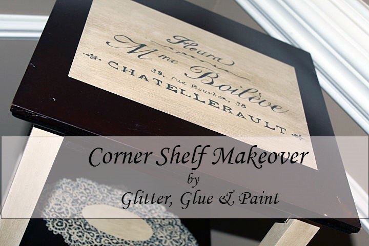 corner shelf makeover, painted furniture