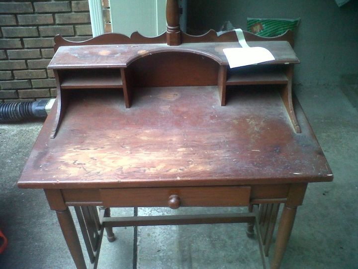 q antique desk id, painted furniture, repurposing upcycling