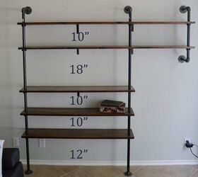 pipe shelves on a budget, diy, how to, organizing, repurposing upcycling, shelving ideas, storage ideas