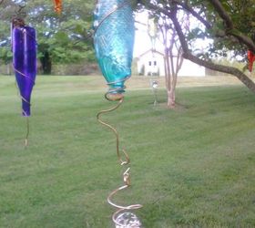 Bottle Tree of Different Shapes And Colors