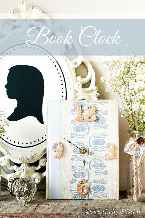 book clock, crafts, how to, repurposing upcycling